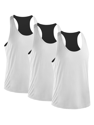 

3-Pack Men’s A-Shirt Tank Tops Quick-Dry Sport Gym Workout Fitness Running Sleeveless Undershirt Solid Loose Vest