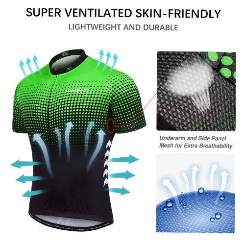 

TOM SHOO Men's Summer Short Suits Cycling Set CyclingJersey with 5D Gel Padded Riding Shorts Quick Dry Breathable Cycling Jersey Set for Outdoor Sport Cycling Biking
