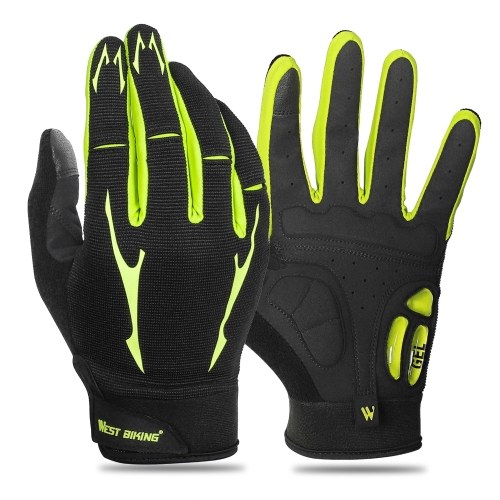 

Mountain Bike Gloves Full Finger Touch Screen Gloves Anti-skid Cycling Gloves Wear-resistant Breathable Women and Men Gel Palm Mittens Shock-Absorbing MTB Gloves Road Bicycle Gloves