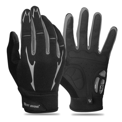 

Mountain Bike Gloves Full Finger Touch Screen Gloves Anti-skid Cycling Gloves Wear-resistant Breathable Women and Men Gel Palm Mittens Shock-Absorbing MTB Gloves Road Bicycle Gloves