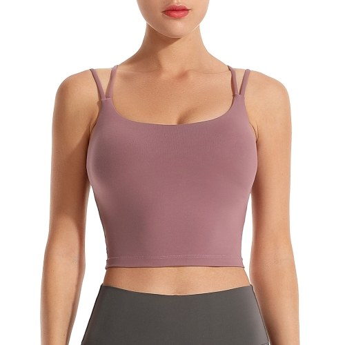 

Women Sports Bra Yoga Running Workout Fitness Vest Padded Non-wire Crop Tops for Gym Home Streets