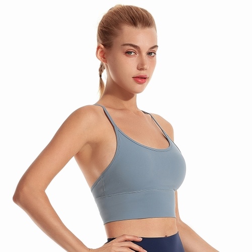 

Women Sport Bra Wireless Removable Pad Strappy Running Gym Yoga Fitness Sport Cami Tank Top