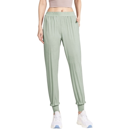 

Women Sweatpants Quick-Dry Elastic Yoga Running Fitness Workout Casual Solid Loose Fit Ankle-Banded Pants