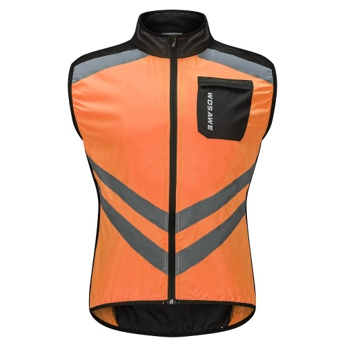 Men Cycling Vest Foldable Quick Dry Breathable Reflective Sports Safety Bike Vest for Riding Running Jogging Hiking