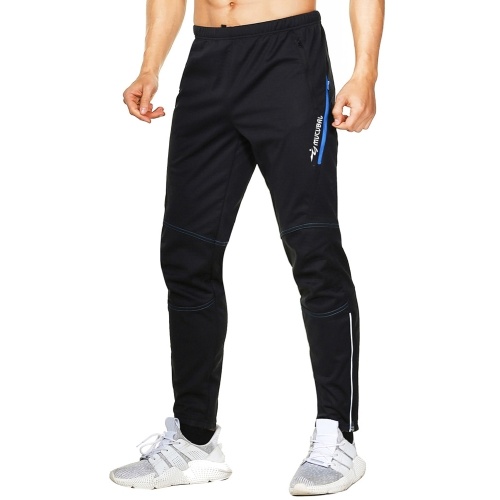 

Men's Waterproof Warm Cycling Pants Thermal Fleece Windproof Winter Bike Riding Running Sports Trousers