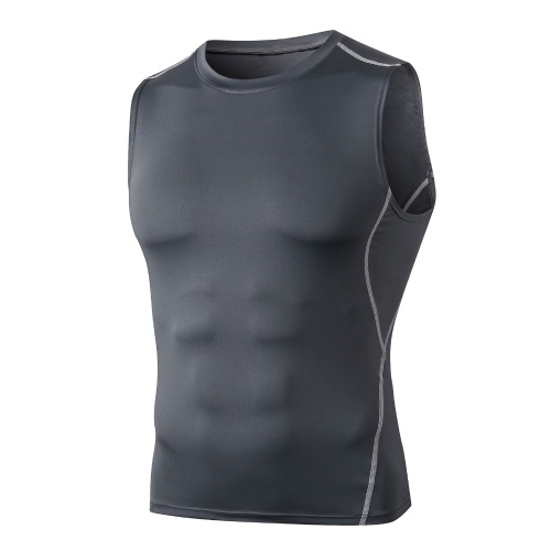 

Men Tank Top Sleeveless O-Neck Vest Quick-dry Slim Fit Tights Top Fitness Athletic Training Muscle Sweatshirt