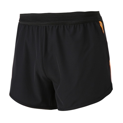 Men Sport Shorts Reflective Stripes Zip Pockets Quick Dry Elastic Waist Short Pants for Gym Basketball Running