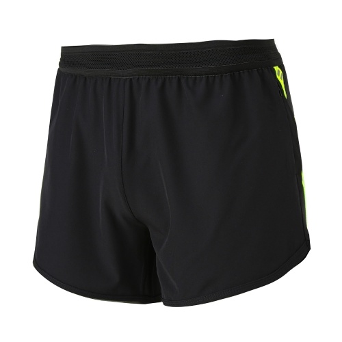 

Men Sport Shorts Reflective Stripes Zip Pockets Quick Dry Elastic Waist Short Pants for Gym Basketball Running