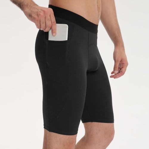 

Men Sport Shorts 3 Pairs Pack Side Pockets Quick Dry Performance Sports Tights Shorts for Running Workout