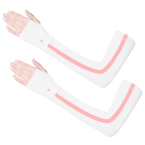 

Cooling Arm Sleeves with Finger Design Men Women UV Sun Protection Long Arms Sleeves Cover for Cycling Driving Running Golfing Football Basketball