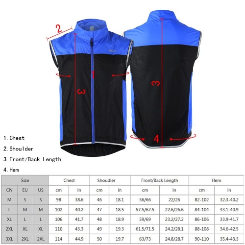 

ARSUXEO Men's Ultrathin Lightweight Sleeveless Coat Jacket Running Cycling Vest