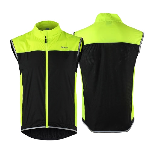 ARSUXEO Men's Ultrathin Lightweight Sleeveless Coat Jacket Running Cycling Vest