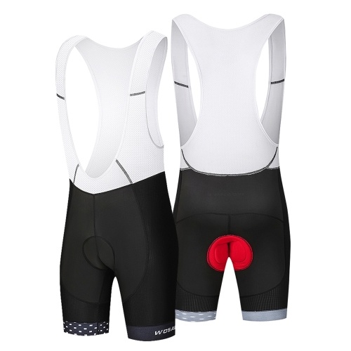 Hommes Cuissard à bretelles Antichoc Gel Pad Cuissard avec bande de jambe Respirant VTT VTT Vélo Collants Shorts