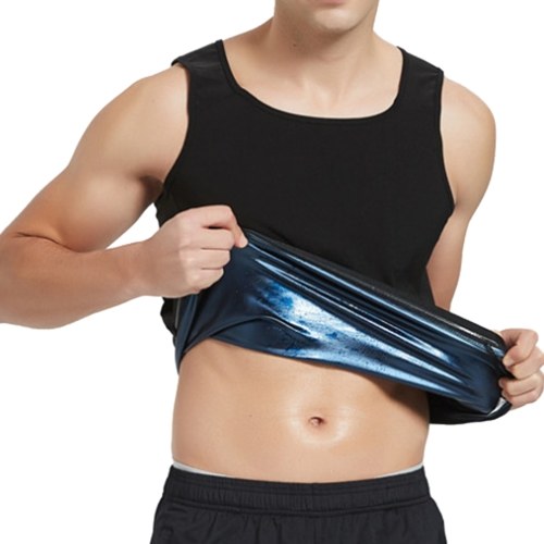 

Men Waist Trainer Vest Zipper Workout Vest Body Shaper Suit Shirt Tank Top Slim Weight Loss Trainer Vest