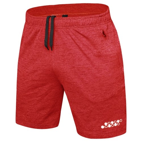 

Men Running Shorts Gym Sports Athletic Workout Shorts with Zipper Pockets