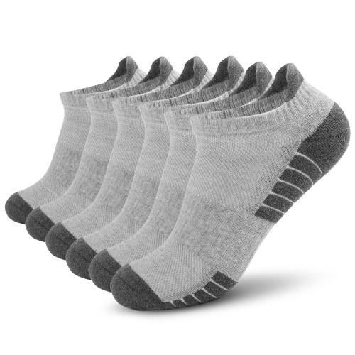 6 Pairs Sports Ankle Socks Low-cut Socks Athletic Running Socks Outdoor Fitness Breathable Quick Dry Socks Wear-resistant Anti-skid No-Show Socks For Marathon Running Cycling