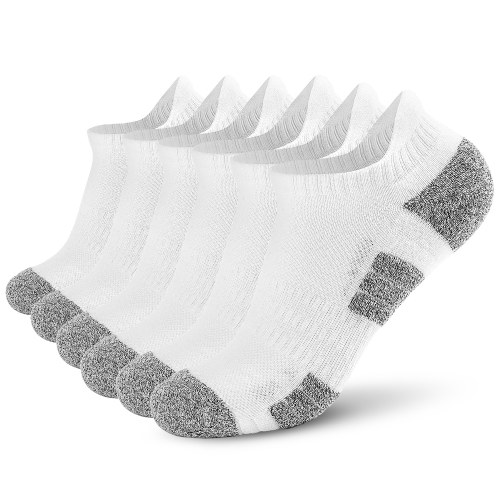 6 paires de chaussettes de sport à la cheville Chaussettes basses Chaussettes de course athlétiques Fitness en plein air Chaussettes respirantes à séchage rapide Chaussettes antidérapantes résistantes à l'usure pour la course de marathon à vélo