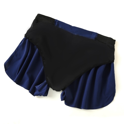Men’s 2 in 1 Athletic Shorts Zipper Pocket Quick Dry Shorts for Marathon Gym