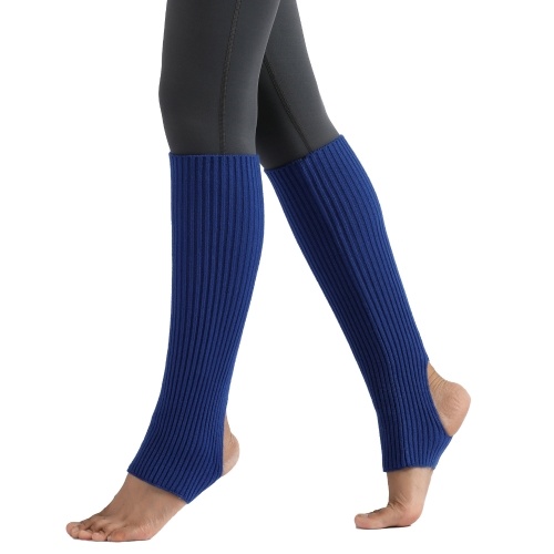 

Women Stockings Open Heel Knee High Leg Warmers Ribbed Knit for Yoga Ballet Dancing Lounging