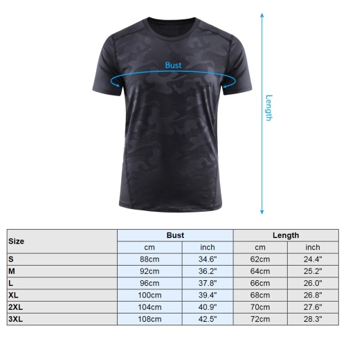 

Summer New Sport T-Shirt Quick Dry Breathable O Neck Camouflage T-Shirts for Running Workout Hiking Outdoor