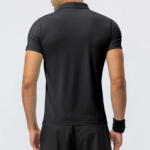

Men Women Sport Shirt Short Sleeve Buttoned Collar T-shirts for Tennis Golf Running