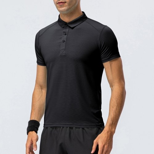 

Men Women Sport Shirt Short Sleeve Buttoned Collar T-shirts for Tennis Golf Running