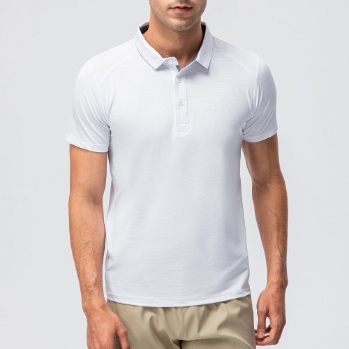 

Men Women Sport Shirt Short Sleeve Buttoned Collar T-shirts for Tennis Golf Running