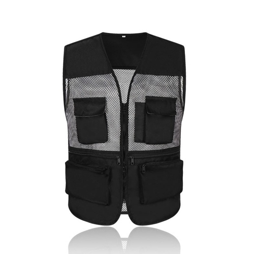 

Fishing Vest Breathable Fishing Travel Mesh Vest with Zipper Pockets Summer Work Vest for Outdoor Activities
