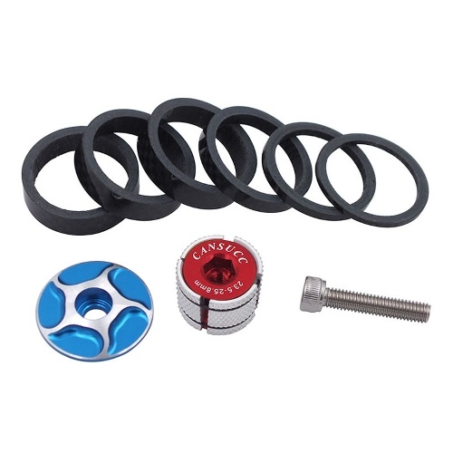 

CANSUCC Bike Expander Plug 28.6mm Bicycle Headset Spacer Set Aluminum Alloy with Stem Top Cap for MTB Mountain Bike Road Bike