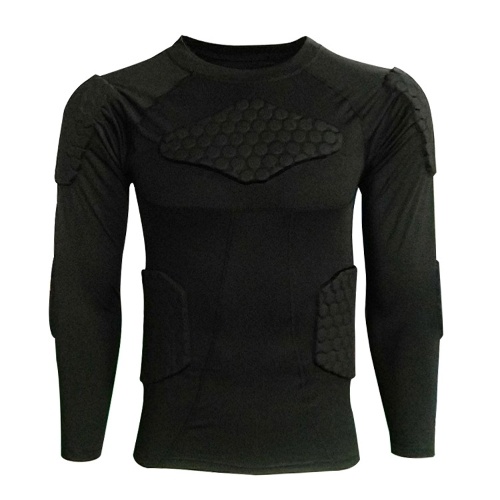 

Men's Long Sleeve Sweatshirt Compression Shirt Ribs Chest Protector Basketball Football Protective Equipment Training Ball Wear Skiing Collision Resistance Sports Shirts