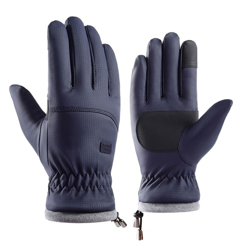 

Glove Universal One Size Windproof/ Water Resistance Design Winter Warm Plush Lining N-on-slip Touching Screen/ Anti-slip P-alm Silicone/ Elastic Wrist Design For Sport Bike Riding