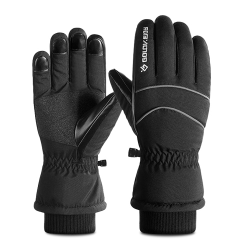 

Winter Gloves Warm Ski Gloves Touch Screen Full Finger Gloves with Safety Reflective Strip Thermal Gloves Outdoor Gloves