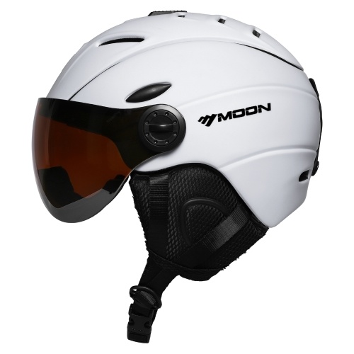

Women Men Snow Helmet with Detachable Earmuff Men Women Snowboard Helmet with Goggle Fixed Strap Safety Skiing Helmet Skiing Sports Helmet