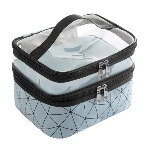 

Double Layer Makeup Bag Large Cosmetic Cases Make up Organizer Toiletry Bag Water-resistant Travel Cosmetic Bag for Girls Women
