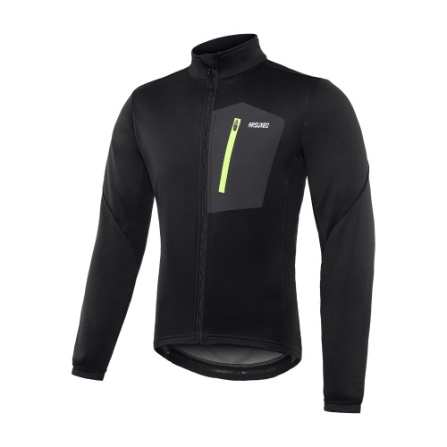 

Men Winter Cycling Jacket Windproof Waterproof Warm Thermal Fleece MTB Bike Jacket Coat
