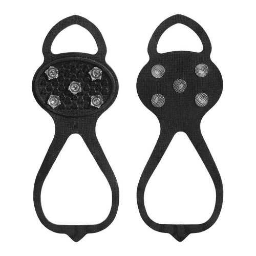 

5 Teeth Ice Grippers Non-Slip Shoe Covers Ice Grips Cleats Crampons for Fishing Climbing Hiking