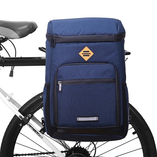 

3-In-1 Bicycle Insulation Bag Reflective Rear Rack Pannier Water-repellent Bike Shoulder Backpack