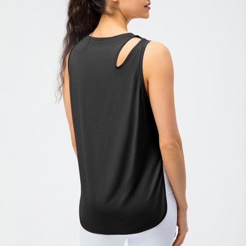 

Women Sport Tank Tops Sleeveless Quick Drying Loose Running T-shirt