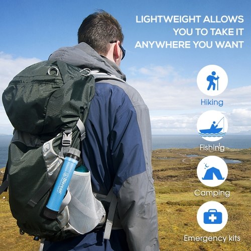 Portable 3-Stage Filtration Water Filter with Straw 