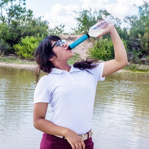 Portable 3-Stage Filtration Water Filter with Straw 