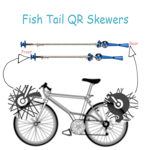 

Lixada 2Pcs Ultralight Bicycle Skewers Quick Release Titanium Axle QR Hub Skewer