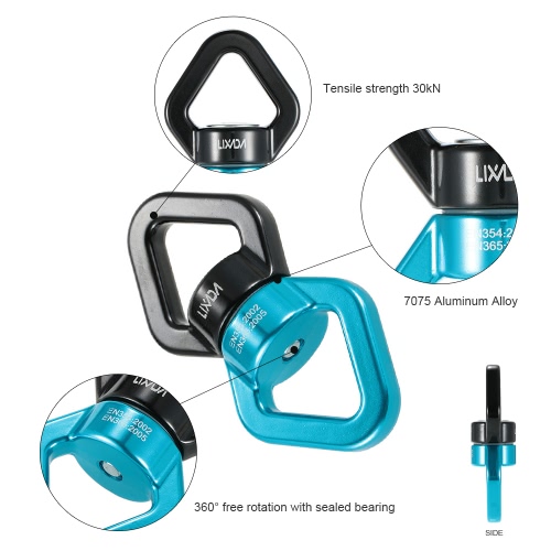 

Lixada 30kN Rope Swivel Connector Sealed Bearing Rescue Climbing