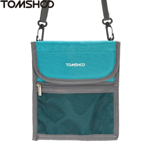 TOMSHOO Travel Neck Pouch Holder Pockets for Passport Money Credit Cards Cell Phone Documents