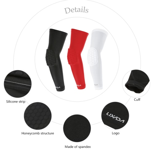

Lixada Basketball Pad Protector Arm Elbow Sleeve Elbow Brace Elastic with Good Permeability