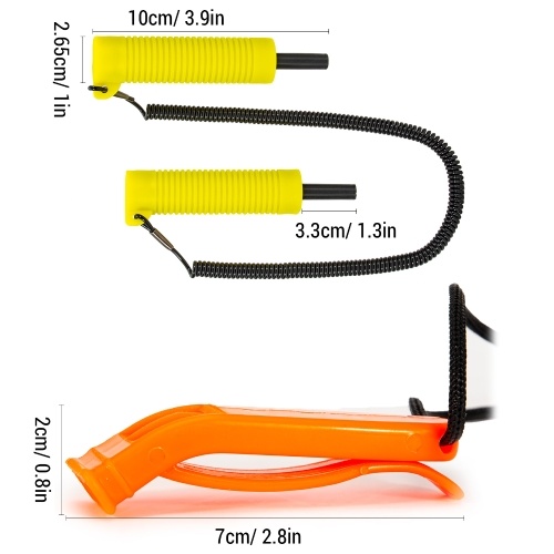 

Ice Fishing Safety Kit Retractable Ice Picks Safety Whistle Ice Cleats for Ice Fishing