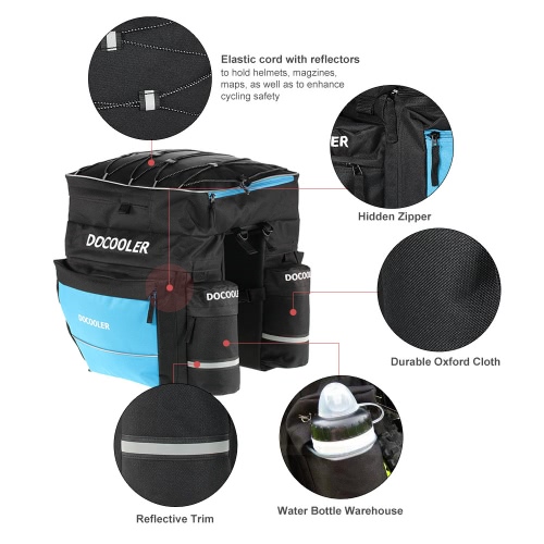 

Docooler Bicycle Bag Bike Cycle Cycling Bicycle Rear Bag Pouch Pack Package Trunk Bag Panniers