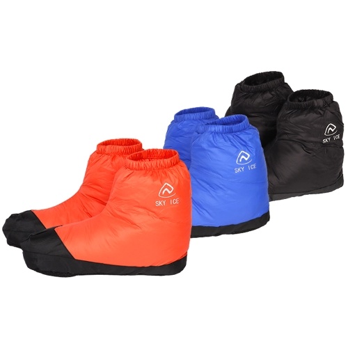 

SKY ICE Waterproof Down Slipper Boots Lightweight Down Socks Stuffed Booties Down Feet Covers