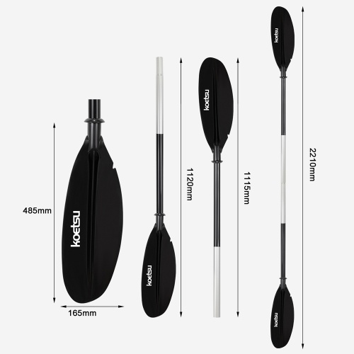 KOETSU Aluminum Alloy Boat Rafting Paddle Inflatable Boat Fishing Boat Thickened Hand Paddle Detachable Rubber Boat Oars Boating Accessories 