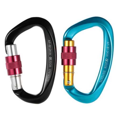 

25kN Professional Safety Screw-on Biner Buckle Aluminum Alloy Carabiner for Outdoor Survival Mountaineering Rock Climbing Caving R