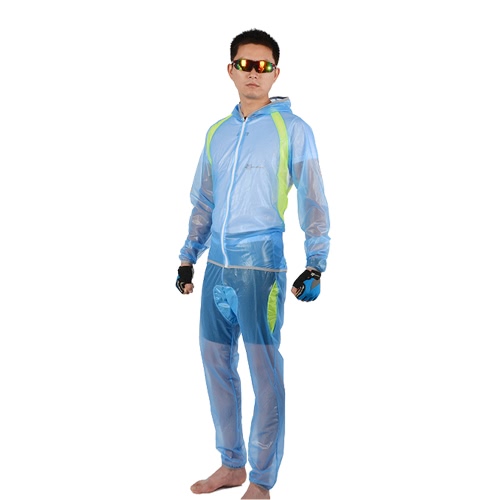 

ROCKBROS Breathable Ultra-thin Unisex Bicycle Bike Hiking MTB Raincoat Suit Jacket Outerwear Pants Outdoor Sports Wet Weather Gear